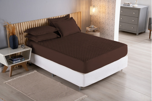 Capa Impermeável Kit Cama Casal 3 Pçs Matelado C/ Elástico 