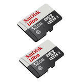 2 Sandisk Ultra Micro Sd Uhs-i 32gb Para Smartphone Ou Table