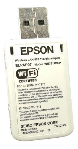 Adaptador Wireless Original Epson Usb Elpap07