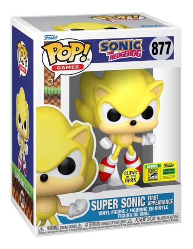 Funko Pop Super Sonic First Appeareance #877 Sdcc 2022 Exclu