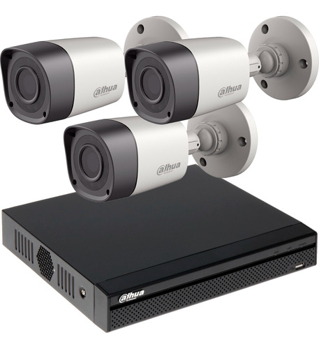 Kit Seguridad Dahua Dvr 4 + 3 Camaras Exterior 720p 1mp