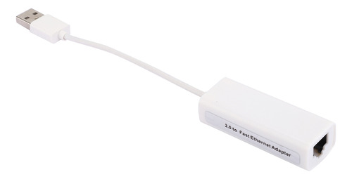 Adaptador Ethernet Usb2.0 Rj45 Chip Abs Rtl8152b Blanco