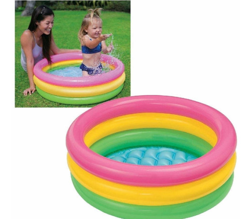 Piscina Inflable Bebe 3 Anillos Acolchada Envío Gratis