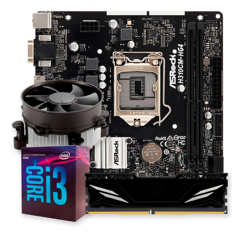 Kit Upgrade Gamer Intel I3 8ª Geração, Placa Mãe, 8gb Ddr4