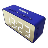 Caixa De Som Bluetooth Relógio Exbom Mt6bt Aux/fm/msd Azul