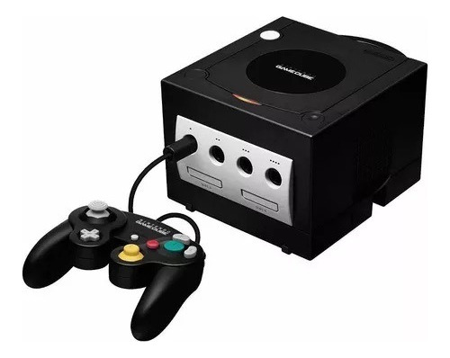 Nintendo Game Cube 1.5gb Standard Jet Black Dois Controles Usado