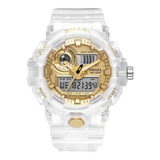 Reloj Unisex Gosasa Sml 8023 Cuarzo Pulso Blanco En