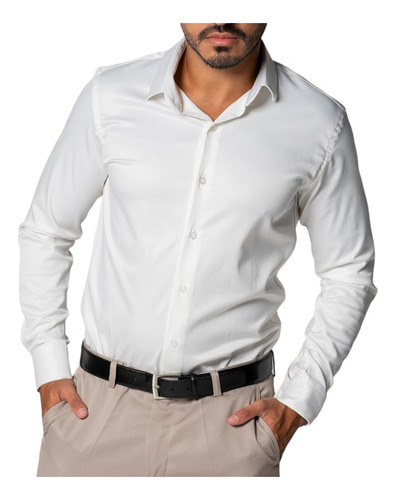 Camisa Social Slim Fit Com Elastano - Varias Cores