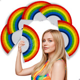 6 Abanicos De Plástico Bandera Gay Lgbt Pride Arcoíris 