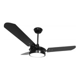 Ventilador De Teto Ventex Valen Led Preto Com 3 Pás De  Mdf, 1.1 m De Diâmetro 220 v