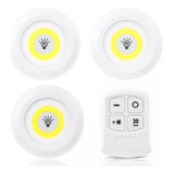 Kit 3 Lâmpada Luminária Led Sem Fio Controle Remoto Branco