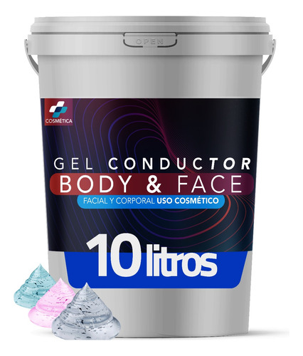 Gel Conductor Body/face Conductor P/ Aparatologia 10 Litros