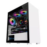 Gabinete Gamer Brx Blazer White Com Vidro Temperado 3 Fans