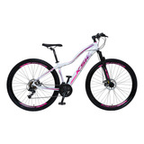 Bicicleta Mwza Aro 29 Ksw Alumínio 24 Vel Freio A Disco Mec Cor Branco/pink_violeta Tamanho Do Quadro 15