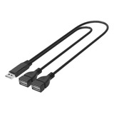 Usb 2.0 A Macho Para 2 Conectores Duplos Fêmeas Y Splitter H