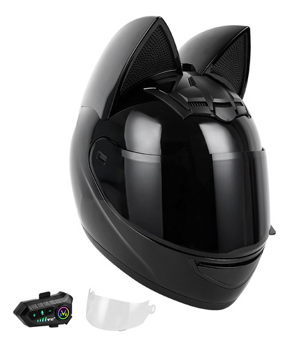 Cascos De Moto Orejas De Gato Para Mujer,  Con Bluetooth Dot