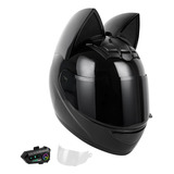 Cascos De Moto Orejas De Gato Para Mujer,  Con Bluetooth Dot