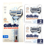 Maquina De Afeitar Gillette Skinguard Mango + Seis Cartuchos