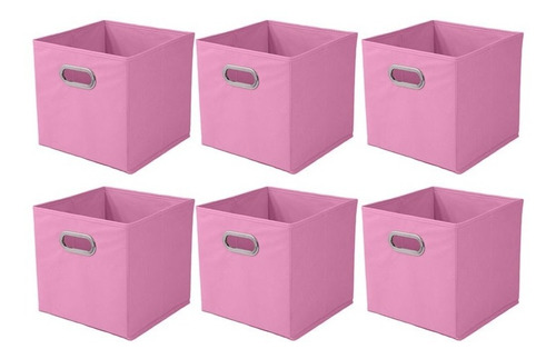 Set 6 Cajas Asas Organizadoras De Tela Plegables Cubos