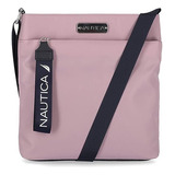 Bolso Mujer Nautica Bandolera Correa Ajustable Cn1183/n45a Color Rosa Diseño De La Tela Liso