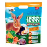 2 Pacotes Ração Funny Bunny 1,8 Premium Para Coelhos