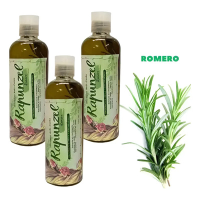 Pack 3 Shampoo Artesanal Anticaída Con Romero Rapunzel | Meses sin interés