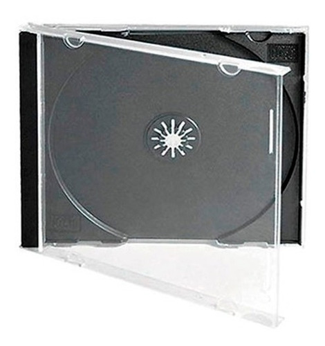 20caixa Para Cd/dvd Padrão Fundo Preto Acrílico Para 1 Disco