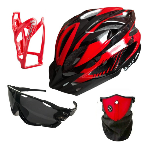 Casco Bicicleta Ciclismo Casco+gafas+mascara+soporte Botella