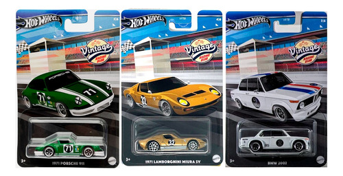 Hotwheels Vintage Racing Club 2024 3 Pack Serie Exclusive