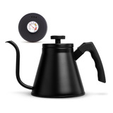 Tetera Cuello Cisne Termometro Negra 1.2l Gooseneck Kettle