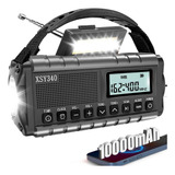 Radio Meteorológica Am/fm Crank Radio Con Linterna Sos Siren