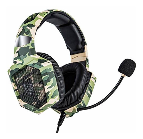 Fone De Ouvido Headset Gamer Onikuma K8 Camuflado Verde