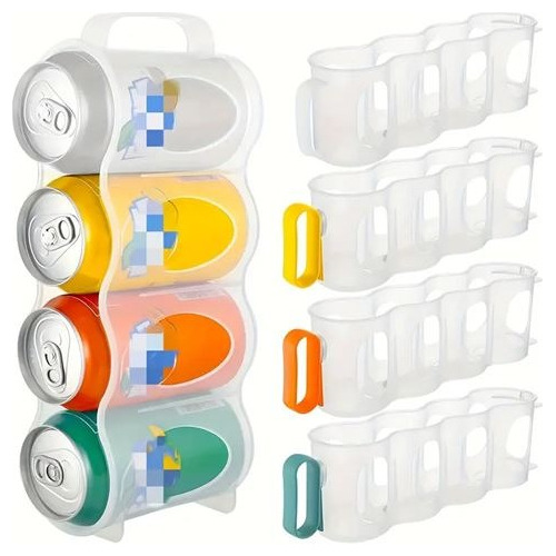 Organizador Latas Botella Portátil Refrigerador Transparente