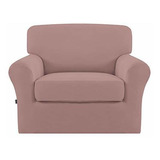 Funda De Sofa Easy-going Elastica De Microfibra Color Rosa