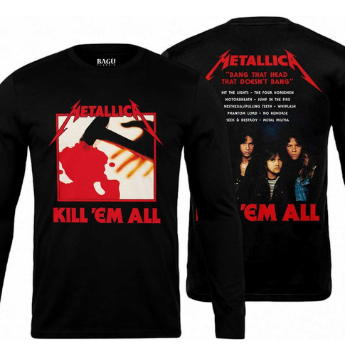 Metallica Kill'em All 503 Rock Metal Polera Hombre Unisex