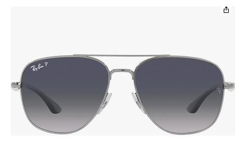 Lente De Sol Ray Ban Original Polarizado Rb3683 Bluegunmetal