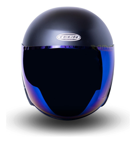 Casco Abierto Tech T10 + Visor Azul Iridium