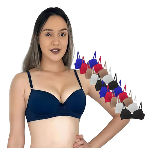 Kit 10 Sutiãs Sutien Bojo Básico Lingerie Revenda Atacado