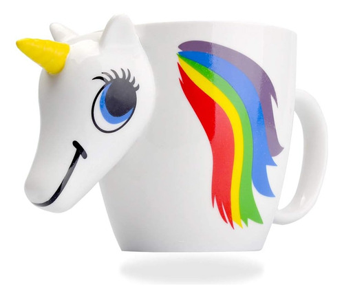 Mug Tazon Unicornio Mágica Cambia De Color Con Bebida Calien