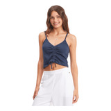 Crop Top Roxy Flirty Feels Mujer Azul