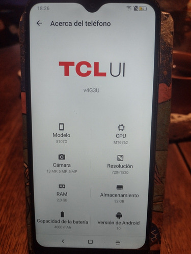 Vendo Celular Tcl Reacondicionado Impecable 