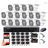 Cctv Kit Hikvision Dvr 16ch + 16 Cam 2mp Colorvu 1080 Lite