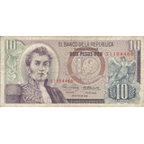 Colombia 10 Pesos Oro  20 De Julio 1965
