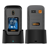 Teléfono Uniwa V909t Pulsador Grande 4g Flip Screen Dual