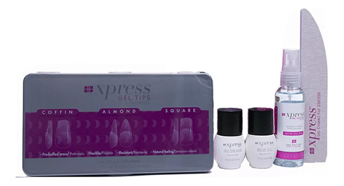 Xpress Gel Kit C/330 Tips Gel Softgel, Press On Nail Factory