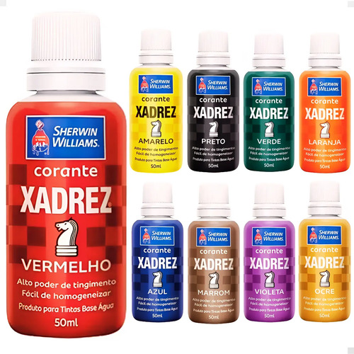 Corante Para Tintas Pigmento Xadrez Varias Cores Parede | MercadoLivre