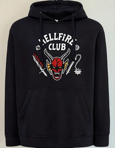Sudadera Stranger Things Hell Fire Club Gorro Capucha