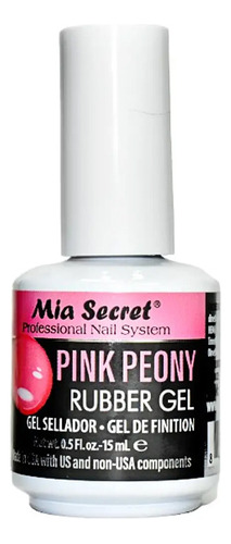 Rubber Gel Sellador Mia Secret Pink Peony 15ml Color Rosado Peony