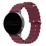 Pulseira 20mm Ondas Compativel Com Amazfit Bip, Bip 2, Bip 3 Cor Vinho