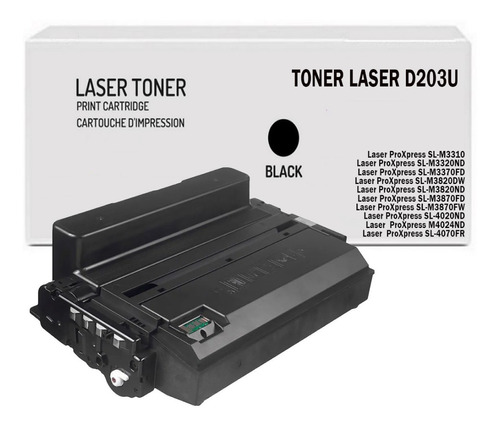 Toner Laser  203u Para  Samsung Proxpress Sl-m4020  Sl-m4070